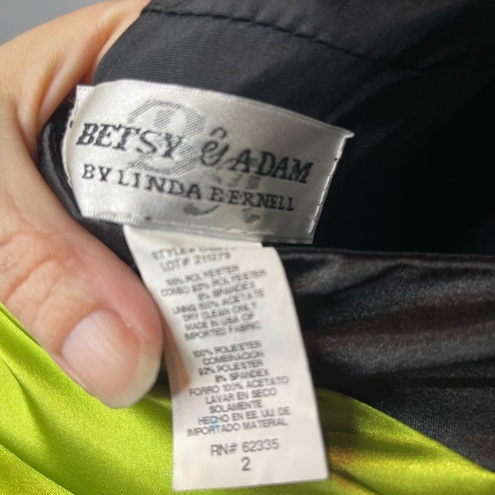 Betsy & Adam Size 2 Zebra Print Halter Gown With … - image 8